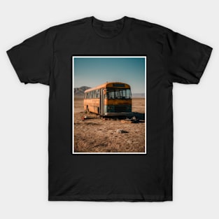 A broken down bus in the desert T-Shirt